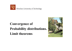 Convergence of Probability distributions. Limit theorems