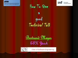 Technically speaking! - Chair of Software Engineering