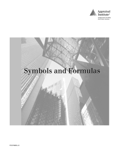 Symbols and Formulas - myappraisalinstitute.org
