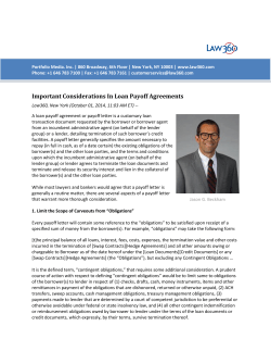 Important Considerations In Loan Payoff Agreements