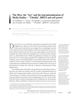 The West, the &ldquo;rest&rdquo; and the internationalization of