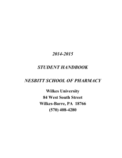 school of pharmacy - Wilkes University