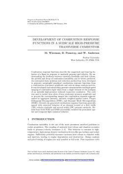 Development of combustion response functions in a subscale high