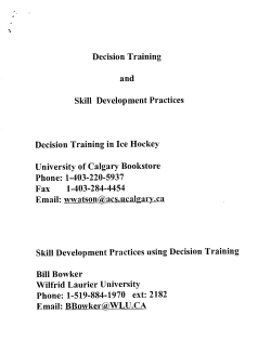 Decision Training - Hockey Eastern Ontario