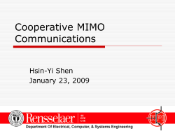 Cooperative MIMO Communications