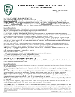 Geisel Transcript Key - Geisel School of Medicine at Dartmouth