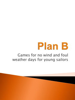 Games for no wind and foul weather days for young sailors