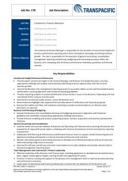 Commercial Finance Manager