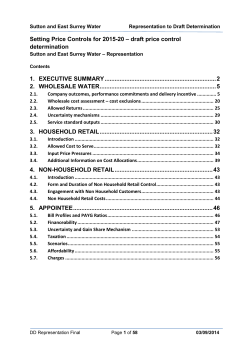 Setting Price Controls for 2015-20 &ndash; draft price control determination