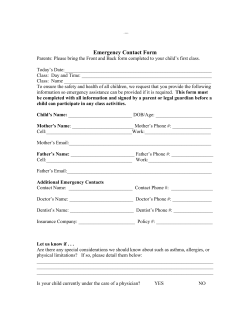 Emergency Contact Form