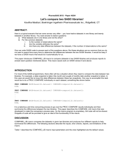 Let`s compare two SAS&reg; libraries!