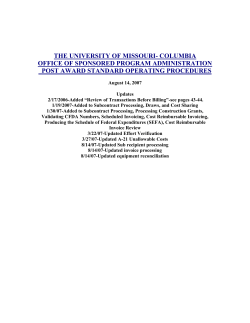 Processing a Pre-Award Account in PeopleSoft