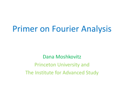 Primer on Fourier Analysis