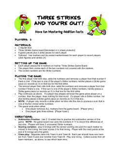 Three Strikes Game Directions