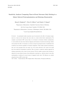Sensitivity Analyses Comparing Time-to