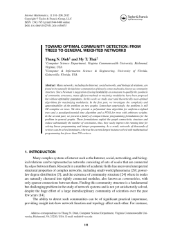 TOWARD OPTIMAL COMMUNITY DETECTION: FROM TREES TO
