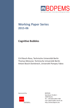 Cognitive Bubbles
