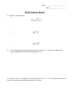 IB SL2 Semester Review
