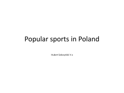 Popular sports in Poland - Green, sporty and healthy