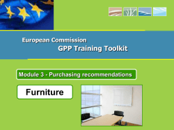 Furniture - Comprehensive GPP criteria