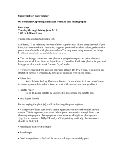 Supply list for Judy Tak&aacute;cs` Oil Portraits: Capturing Character from