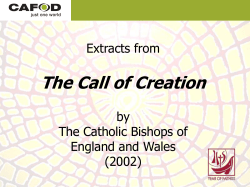The Call of Creation