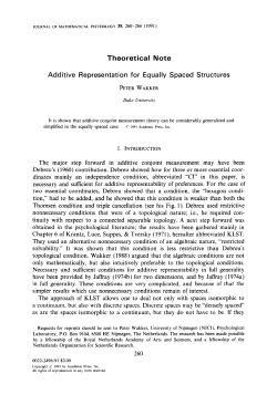 Theoretical Note Additive Representation for Equally Spaced