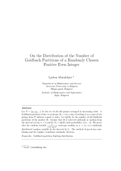 On the Distribution of the Number of Goldbach Partitions of a