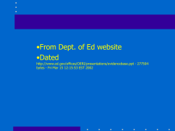 Evidence-based Education