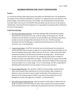 Business Process for Utility Certification