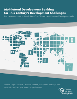 Multilateral Development Banking for This Century`s Development