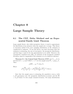Chapter 8 Large Sample Theory