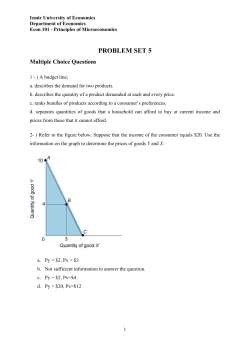 Izmir University of Economics Department of Economics Econ 101