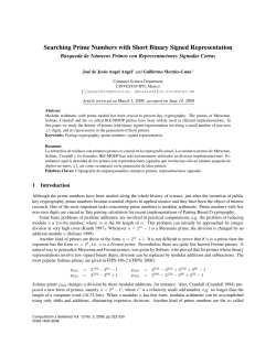 Searching Prime Numbers with Short Binary Signed Representation