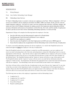 MEMORANDUM To: Hiring Managers From: Amy Grubbs