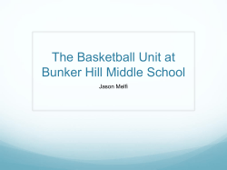 The Basketball Unit at Bunker Hill Middle School