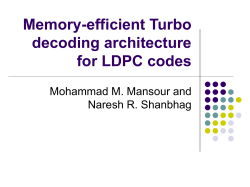 Memory-efficient Turbo decoding architecture for LDPC codes