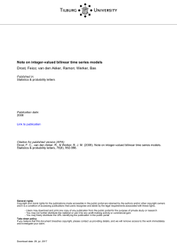 Tilburg University Note on integer-valued bilinear