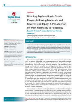 Olfactory Dysfunction in Sports Players following Moderate and