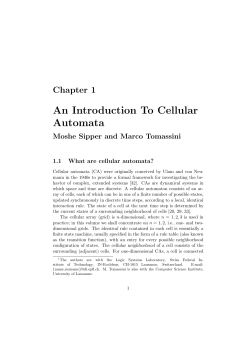 An Introduction To Cellular Automata