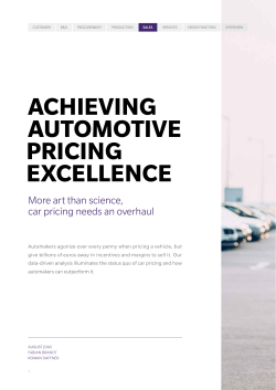 achieving automotive pricing excellence