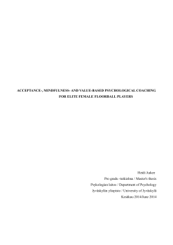 ACCEPTANCE-, MINDFULNESS - JYX front page