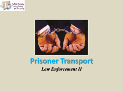 Prisoner Transport Law Enforcement II