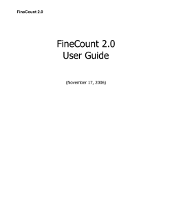 FineCount 2.0 User Guide