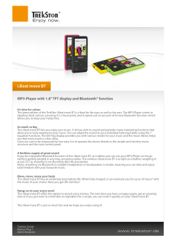 Datasheet i.Beat move BT