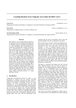 Learning Decision Trees Using the Area Under the ROC