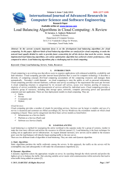 Load Balancing Algorithms in Cloud Computing: A