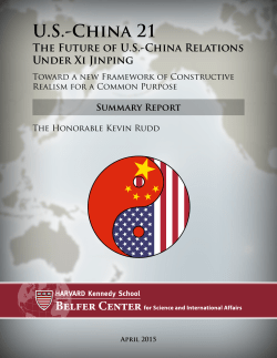 US-China 21: The Future of US-China Relations Under Xi Jinping