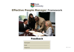 Effective People Manager Framework - Feedback