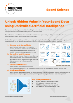 Unlock Hidden Value in Your Spend Data using Unrivalled Artificial